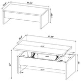 Canoga Mango 2-piece Lift Top Cocktail Coffee Table Set - Ornate Home