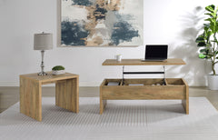 Canoga Mango Engineered Wood Accent Side End Table - Ornate Home