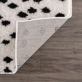 Cansu Black & White Dotted Area Rug - Ornate Home