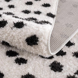 Cansu Black & White Dotted Area Rug - Ornate Home