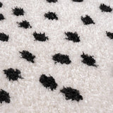 Cansu Black & White Dotted Area Rug - Ornate Home