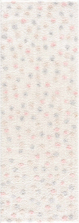 Cansu Pink & Cream Dotted Area Rug - Ornate Home