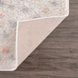 Cansu Pink & Cream Dotted Area Rug - Ornate Home