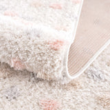Cansu Pink & Cream Dotted Area Rug - Ornate Home