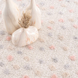 Cansu Pink & Cream Dotted Area Rug - Ornate Home