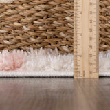 Cansu Pink & Cream Dotted Area Rug - Ornate Home