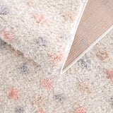 Cansu Pink & Cream Dotted Area Rug - Ornate Home