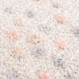 Cansu Pink & Cream Dotted Area Rug - Ornate Home