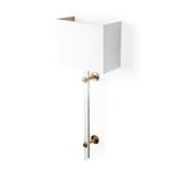Cantabria White/Brass Shade Acrylic Wall Sconce - Ornate Home