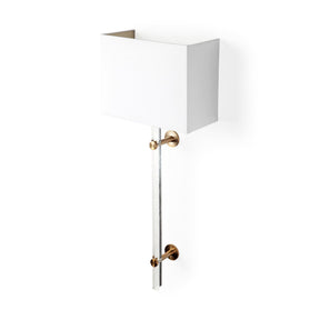 Cantabria White/Brass Shade Acrylic Wall Sconce - Ornate Home