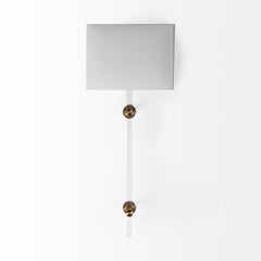 Cantabria White/Brass Shade Acrylic Wall Sconce - Ornate Home