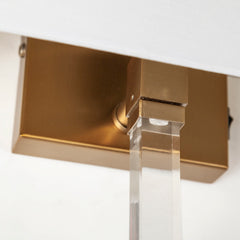 Cantabria White/Brass Shade Acrylic Wall Sconce - Ornate Home