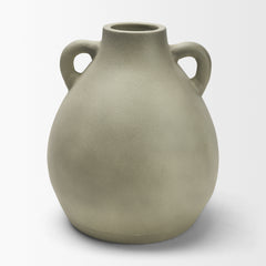 Cantara Medium Sage Green Ceramic Milk Jug with Handles - Ornate Home