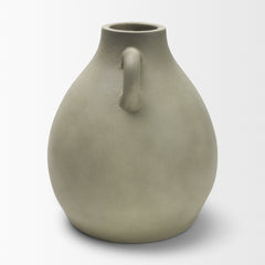 Cantara Medium Sage Green Ceramic Milk Jug with Handles - Ornate Home