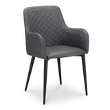 Cantata Slate Vegan Leather Dining Chair (Set of 2) - Ornate Home