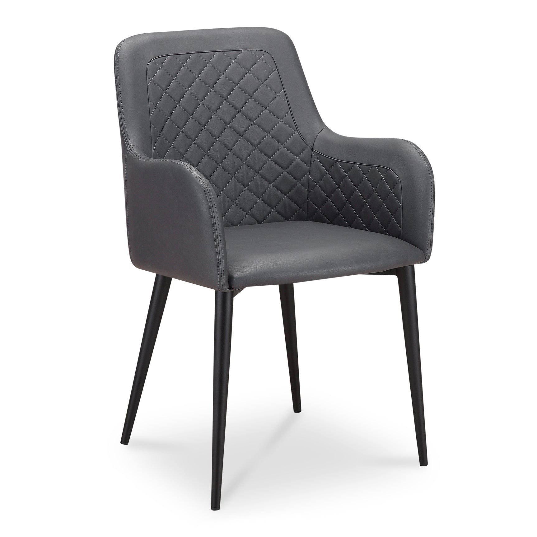 Cantata Slate Vegan Leather Dining Chair (Set of 2) - Ornate Home