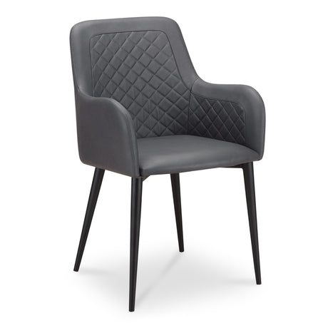 Cantata Slate Vegan Leather Dining Chair (Set of 2) - Ornate Home