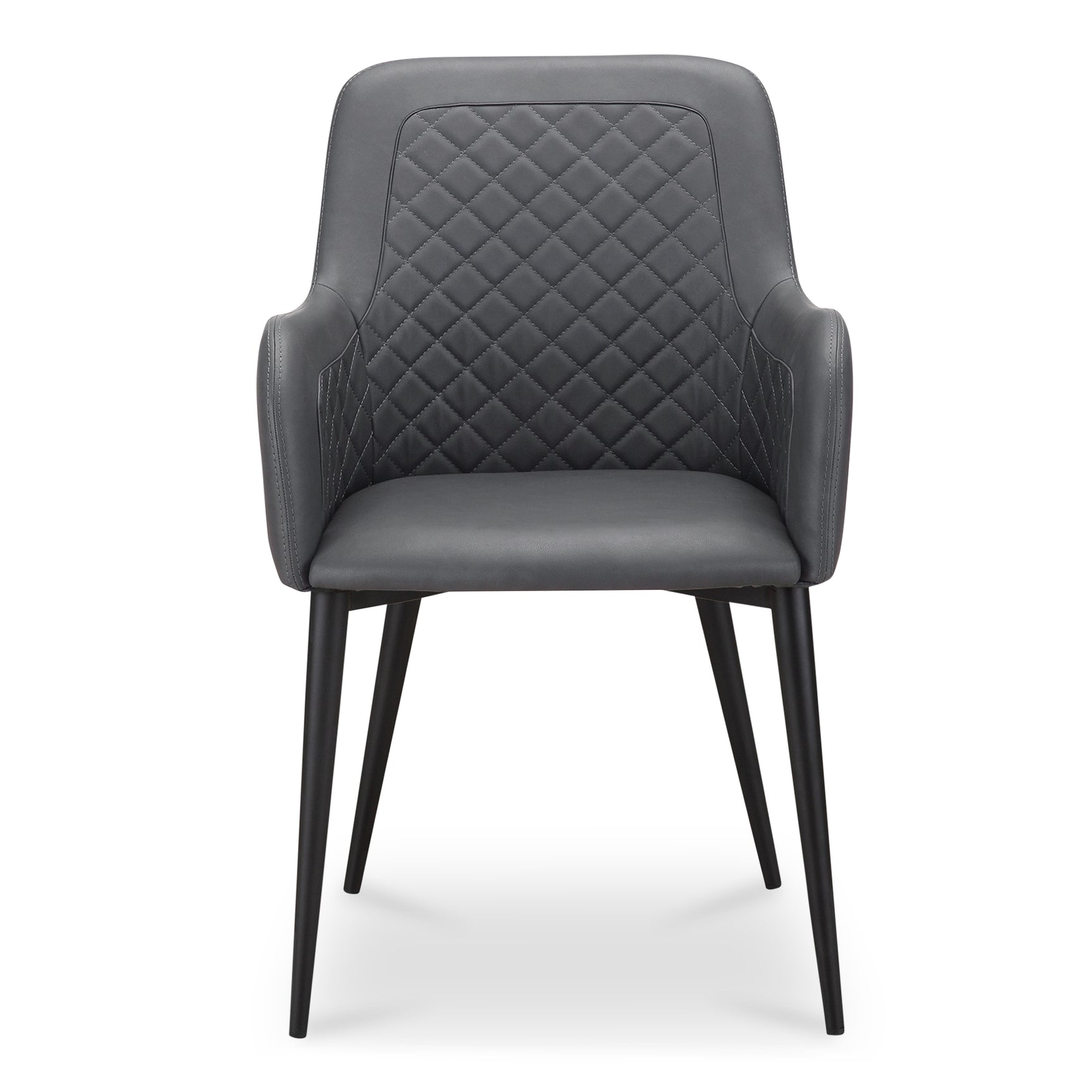 Cantata Slate Vegan Leather Dining Chair (Set of 2) - Ornate Home