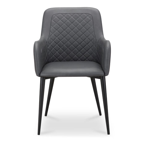 Cantata Slate Vegan Leather Dining Chair (Set of 2) - Ornate Home