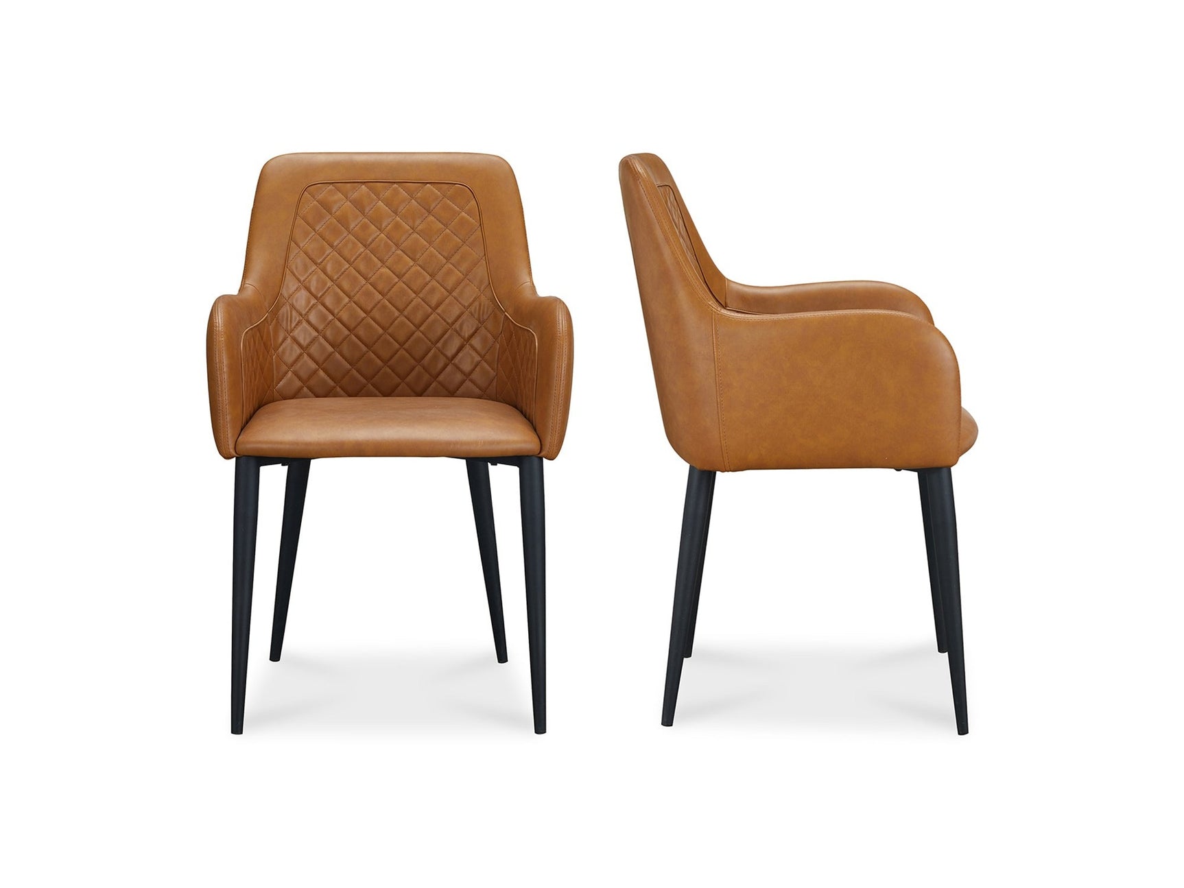 Cantata Tawny Vegan Leather  Dining Chair (Set of 2) - Ornate Home