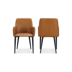 Cantata Tawny Vegan Leather  Dining Chair (Set of 2) - Ornate Home