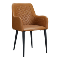 Cantata Tawny Vegan Leather  Dining Chair (Set of 2) - Ornate Home