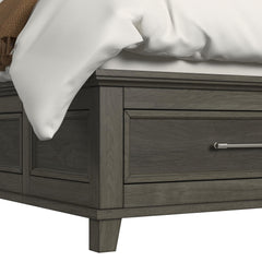 Canterbury Grey 3-Piece King Storage Bedroom Set with 2 Nightstands