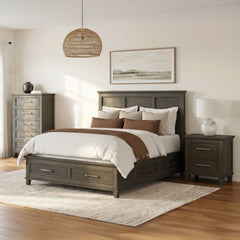 Canterbury Grey 3-Piece Queen Storage Bedroom Set