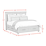 Canterbury Grey 5-Piece King Storage Bedroom Set - Ornate Home