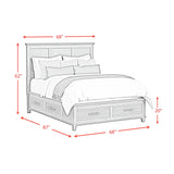 Canterbury Grey Queen Storage Bed - Ornate Home