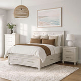 Canterbury Ivory 3-Piece Queen Storage Bedroom Set - Ornate Home