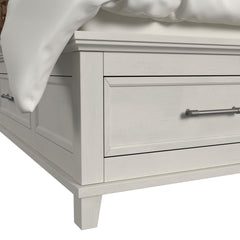 Canterbury Ivory 3-Piece Queen Storage Bedroom Set with 2 Nightstands - Ornate Home