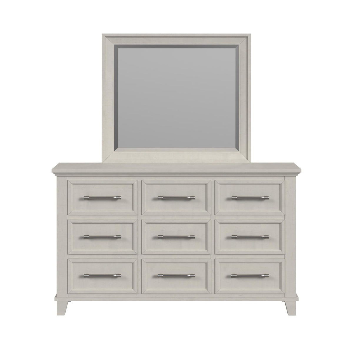 Canterbury Ivory Dresser & Mirror Set - Ornate Home