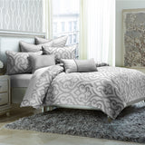 Canterbury Silver Comforter Set - Ornate Home