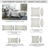 Canterbury Silver Comforter Set - Ornate Home