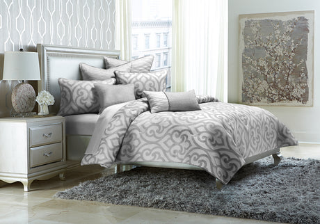 Canterbury Silver Comforter Set - Ornate Home