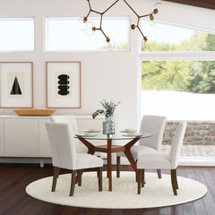 Cantley Beige Upholstered Dining Side Chair (Set of 2) - Ornate Home