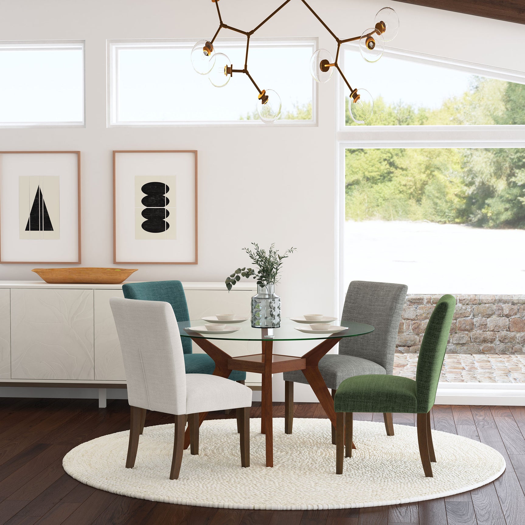 Cantley Beige Upholstered Dining Side Chair (Set of 2) - Ornate Home