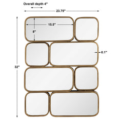 Canute Gold Modern Mirror - Ornate Home
