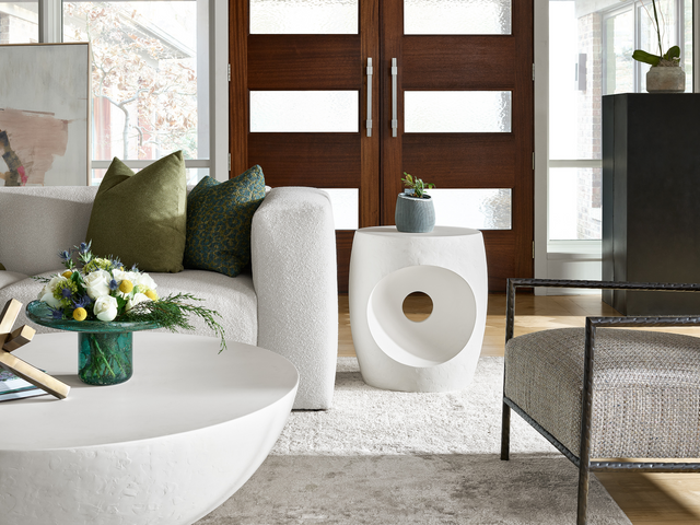 Canyo Abaco White Accent Table - Ornate Home