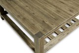 Canyon Solid Wood Square Coffee Table in Washed Grey - Ornate Home