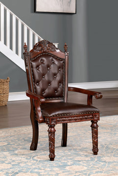 Canyonville Brown Cherry/Dark Brown 7 Pc. Dining Room Set - Ornate Home