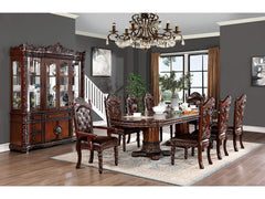 Canyonville Brown Cherry/Dark Brown 9 Pc. Dining Room Set - Ornate Home