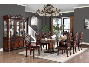 Canyonville Brown Cherry/Dark Brown 9 Pc. Dining Room Set - Ornate Home
