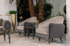 Capella Beige/Gray Living Room Set - Ornate Home