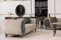 Capella Beige/Gray Living Room Set - Ornate Home