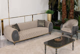 Capella Beige/Gray Living Room Set - Ornate Home