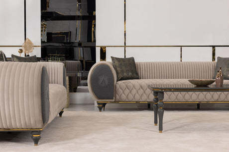 Capella Beige/Gray Sofa - Ornate Home