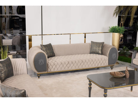 Capella Beige/Gray Sofa - Ornate Home