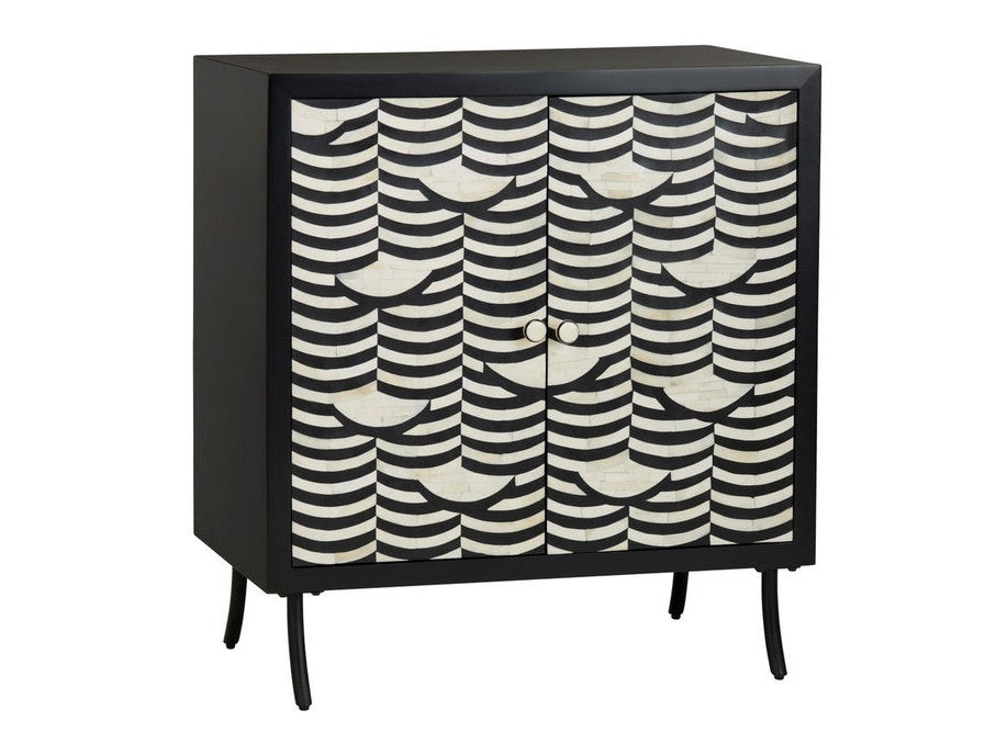 Capella Black/Cream Two-Door Cabinet - Ornate Home